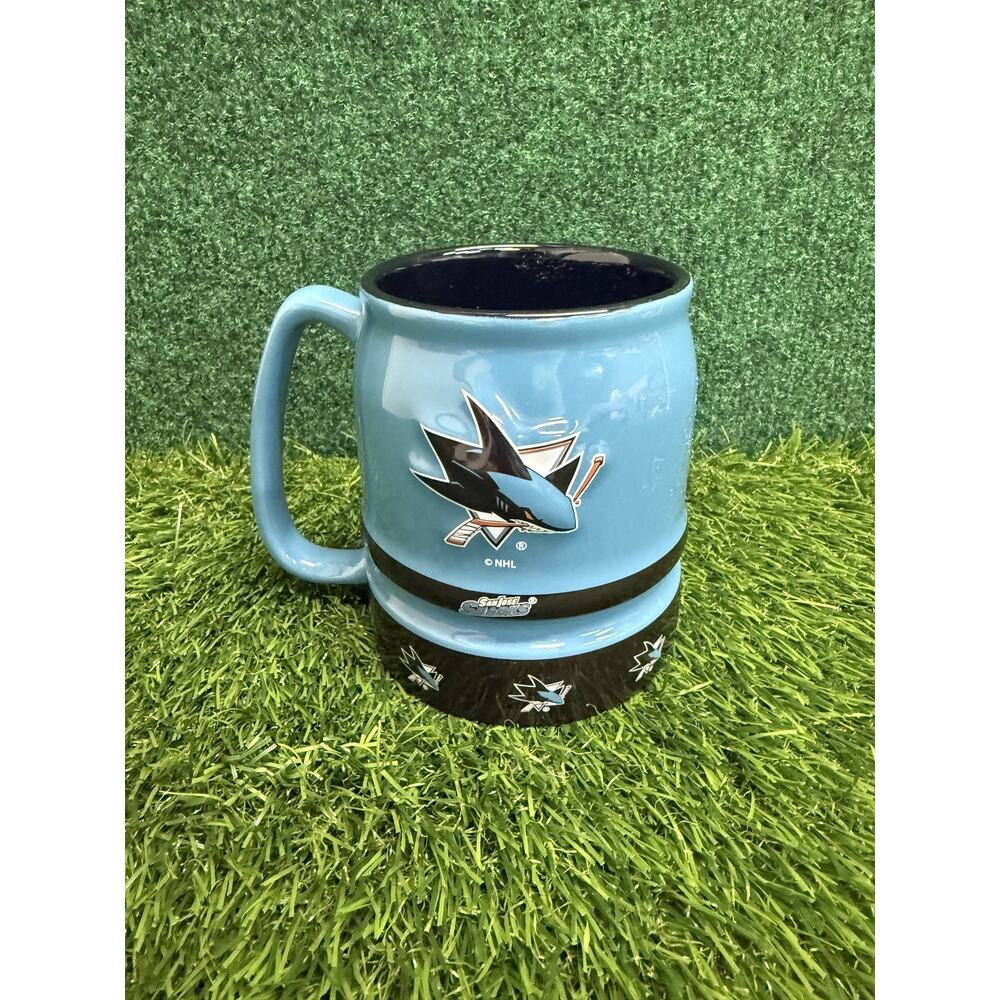 San Jose Sharks Boelter Brands NHL Hockey Fan Coffee Mug 16oz Blue Black